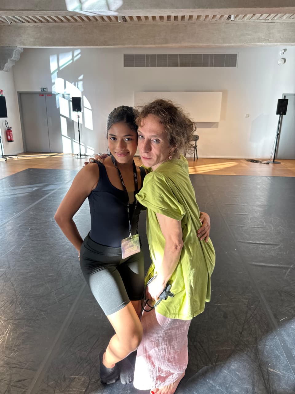 Giulia Nascimento durante workshop com François Chaignaud na Biennale de la Danse de Lyon